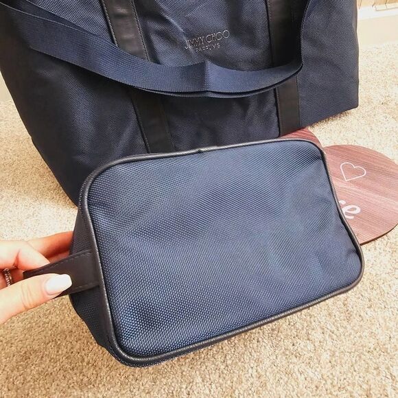 Jimmy Choo travel bag + Toiletry bag gym, Weekender blue - Picture 3 of 10